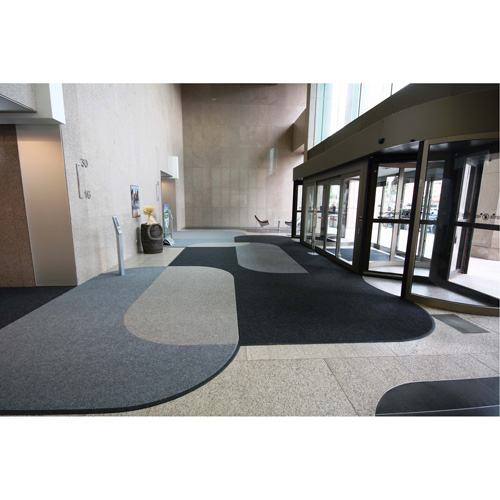 Supreme Knob Entrance Matting, Wiper/Scraper, 3-1/2' x 6' x 7/16", Charcoal Absolute Business Supply