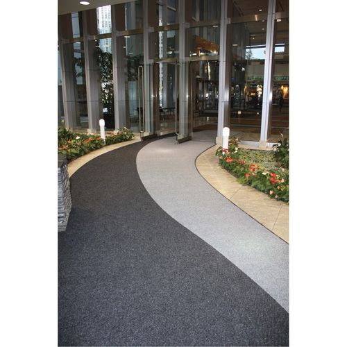 Supreme Knob Entrance Matting, Wiper/Scraper, 3-1/2' x 6' x 7/16", Charcoal Absolute Business Supply