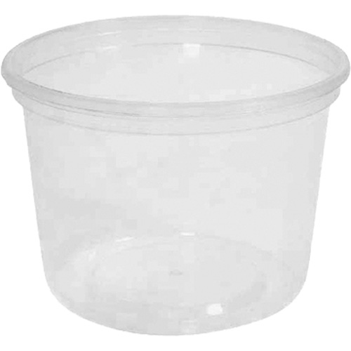 MicroGourmet 16 oz. Clear Deli Container without Lid, Plastic, Round Absolute Business Supply