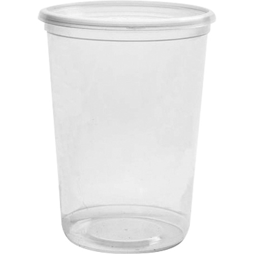 Magik 32 oz. Clear Deli Container without Lid, Plastic, Round Absolute Business Supply