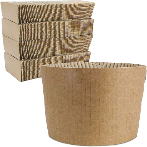 Kraft Coffee Cup Sleeves, Paper, 12 oz. - 20 oz., Brown Absolute Business Supply