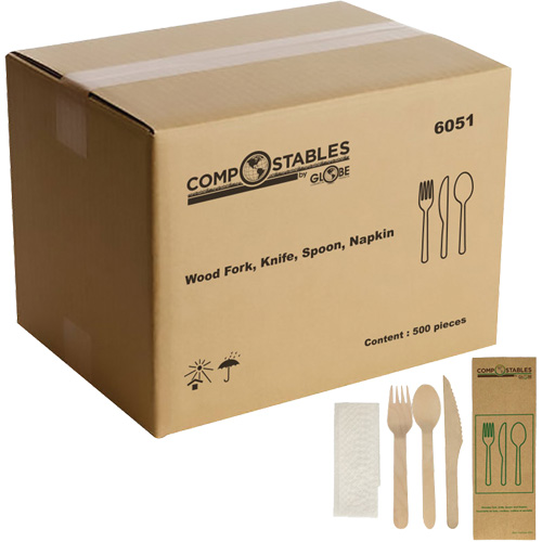 Wood Cutlery Set in Paper Bag Absolute Business Supply