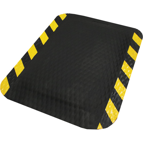 Tapis Hog Heaven, Losange, 2' x 3' x 5/8", Noir/Jaune, Nitrile Absolute Business Supply