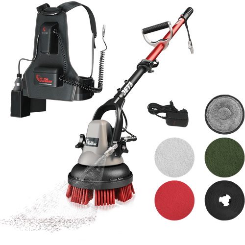 Portable Handheld Scrubber MSJET with Backpack, Polisher/Scrubber Absolute Business Supply