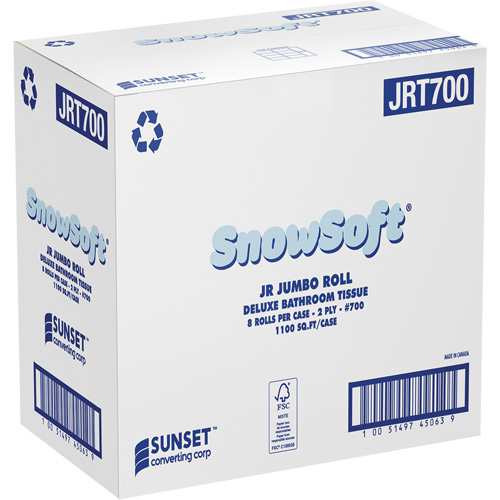 Papier hygi&eacute;nique de luxe Snowsoft, Rouleau G&eacute;ant, 2 Pli, Blanc Absolute Business Supply