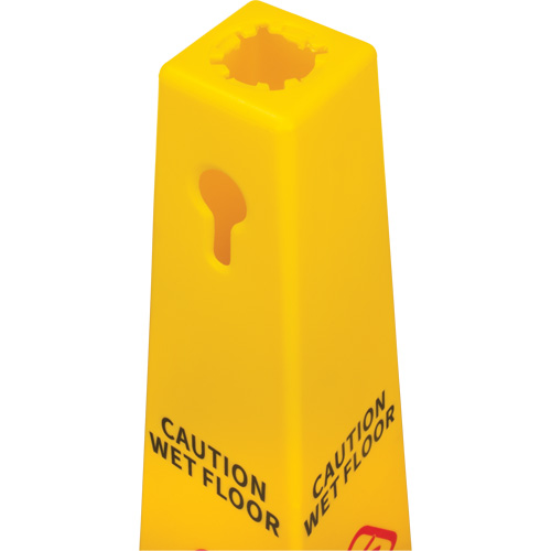 C&ocirc;ne d'avertissement de plancher mouill&eacute;, Bilingue avec pictogramme Absolute Business Supply