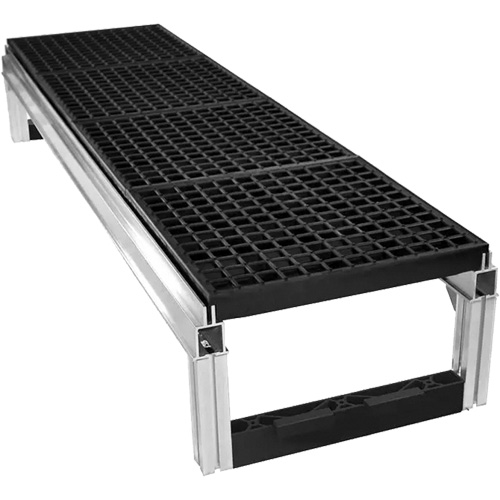 Trousse de plateforme de travail modulaire en aluminium &agrave; drainage ouvert FOUNDATION, 36" la x 72" pr, Capacit&eacute; de 400 lb, Enti&egrave;rement soud&eacute; Absolute Business Supply