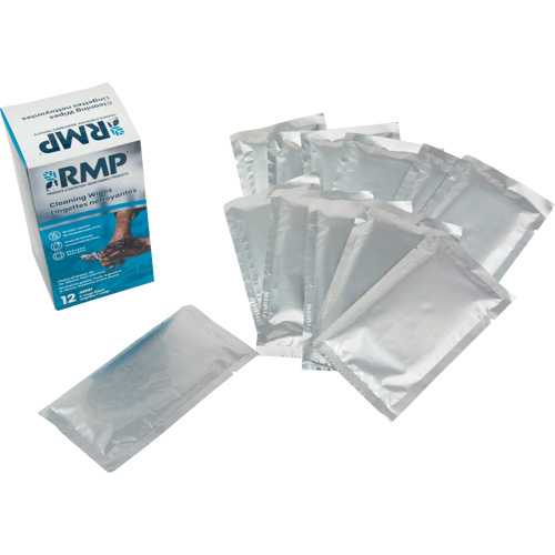 Lingettes nettoyantes emball&eacute;es individuellement, 12 lingettes, 8" x 9-1/2" Absolute Business Supply