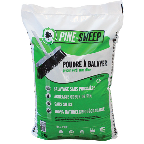 Compos&eacute; de balayage biod&eacute;gradable Pine Sweep, Sac, 22 lb (10 kg) Absolute Business Supply