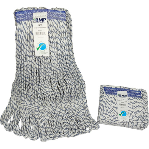 Candy-Striped Mop Head, Floor Finishing, Synthetic, Loop Style Absolute Business Supply