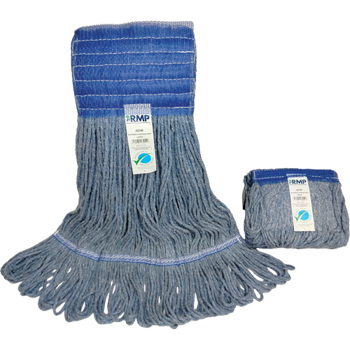 Wide-Band Mop Head, Antimicrobial/Floor Finishing/Specialty, Cotton/Rayon/Synthetic, Loop Style Absolute Business Supply