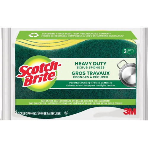 &eacute;ponge &agrave; r&eacute;curer pour les travaux intenses Scotch-Brite, &agrave; r&eacute;curer, 2-3/5" la x 4-2/5" l Absolute Business Supply