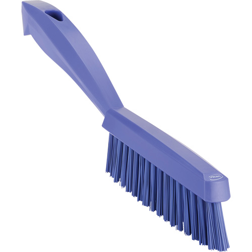 Brosse &agrave; main &eacute;troite &agrave; manche court, Soies Tr&egrave;s ferme, Longueur de 11-4/5", Mauve Absolute Business Supply