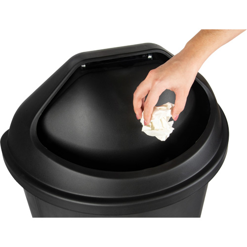 Couvercle pour poubelle demi-ronde, Couvercle demi-rond, Poly&eacute;thyl&egrave;ne Absolute Business Supply