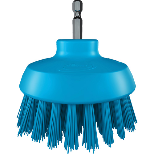 HyDrive Round Drill Brush, Extra Stiff Bristles, 3-1/10" Long, Blue Absolute Business Supply