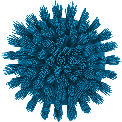 HyDrive Round Drill Brush, Extra Stiff Bristles, 3-1/10" Long, Blue Absolute Business Supply