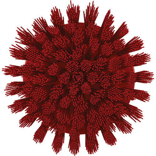 Brosse ronde HyDrive pour perceuse, Soies Tr&egrave;s ferme, Longueur de 3-1/10", Rouge Absolute Business Supply