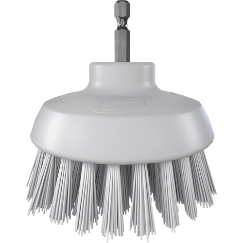 Brosse ronde HyDrive pour perceuse, Soies Tr&egrave;s ferme, Longueur de 3-1/10", Blanc Absolute Business Supply