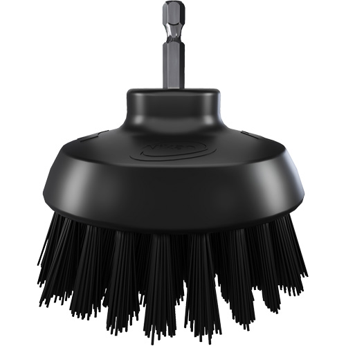 HyDrive Round Drill Brush, Extra Stiff Bristles, 3-1/10" Long, Black Absolute Business Supply