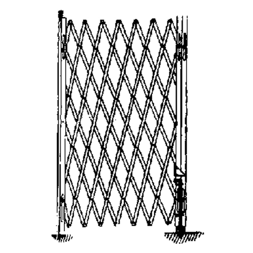 Galvanized Folding Security Gates, Fixed Single Folding, 4' L x 6' H Expanded Absolute Business Supply