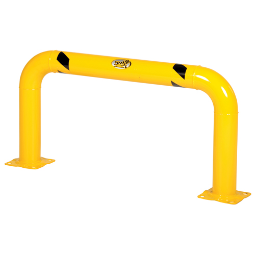 Garde-corps &agrave; profil &eacute;lev&eacute; pour machines, 4' la x 2' h, Jaune Absolute Business Supply