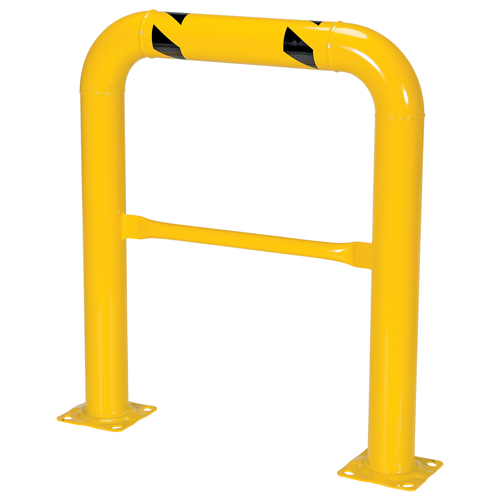 Garde-corps &agrave; profil &eacute;lev&eacute; pour machines, 3' la x 3,5' h, Jaune Absolute Business Supply