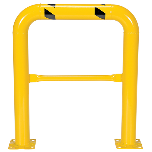 Garde-corps &agrave; profil &eacute;lev&eacute; pour machines, 3' la x 3,5' h, Jaune Absolute Business Supply