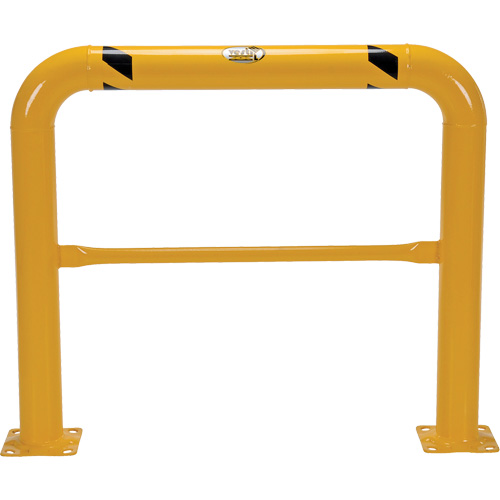 Garde-corps &agrave; profil &eacute;lev&eacute; pour machines, 4' la x 3,5' h, Jaune Absolute Business Supply