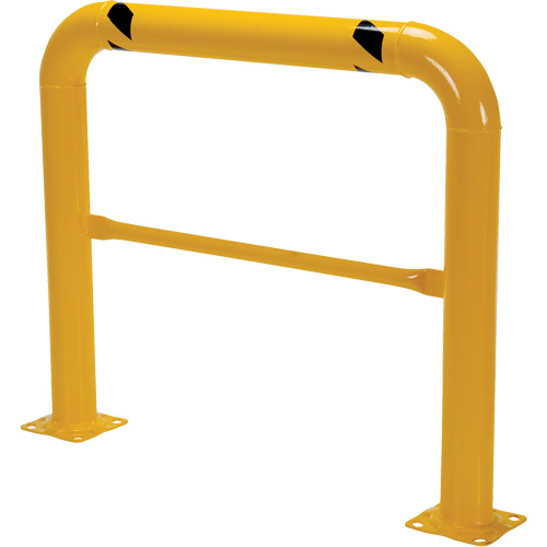 Garde-corps &agrave; profil &eacute;lev&eacute; pour machines, 4' la x 3,5' h, Jaune Absolute Business Supply