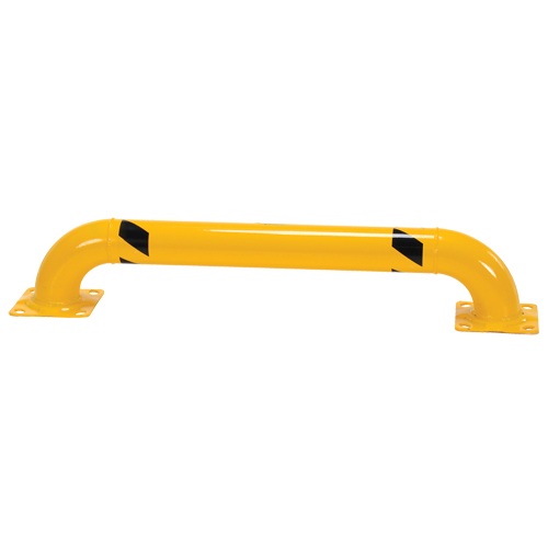 Garde-corps &agrave; profil bas pour rayonnages, 4' la x 0,75' h, Jaune Absolute Business Supply