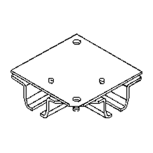 Raccord pour joint d'angle de 90° pour murs-rideaux mont&eacute;s au plafond Absolute Business Supply