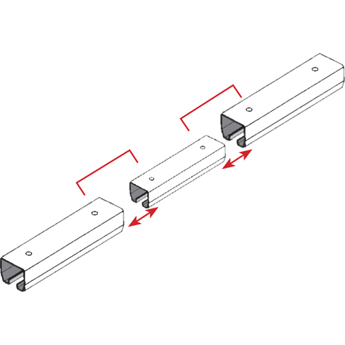 &eacute;clisse pour rail de roulement de mur-rideau Absolute Business Supply