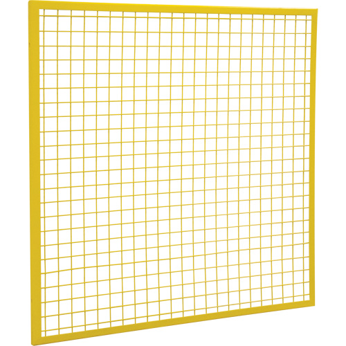 Composantes pour partitions & cloisons grillag&eacute;es - Panneaux, 4' h x 4' la, Jaune Absolute Business Supply