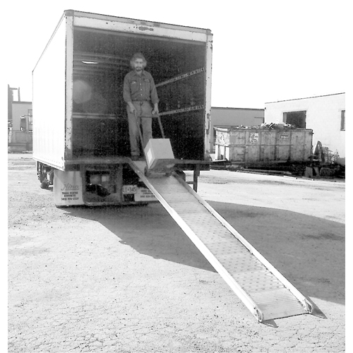 Aluminum Walk ramps with Perforated Traction Grip, 1500 lbs. Capacity, 24" W x 12' L Absolute Business Supply
