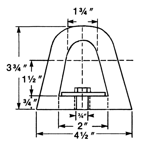 Extruded Rubber Dock Fenders, Rubber, 4-1/2" W x 12" L x 3-3/4" D Absolute Business Supply