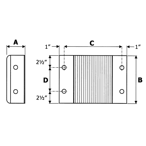 Butoirs de quai lamell&eacute;s, Horizontal, Caoutchouc, 24" la x 9" p x 12" h Absolute Business Supply