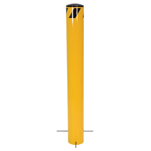 Pour-In-Place Bollards, Steel, 36-1/2" H x 5-9/16" W, Yellow Absolute Business Supply