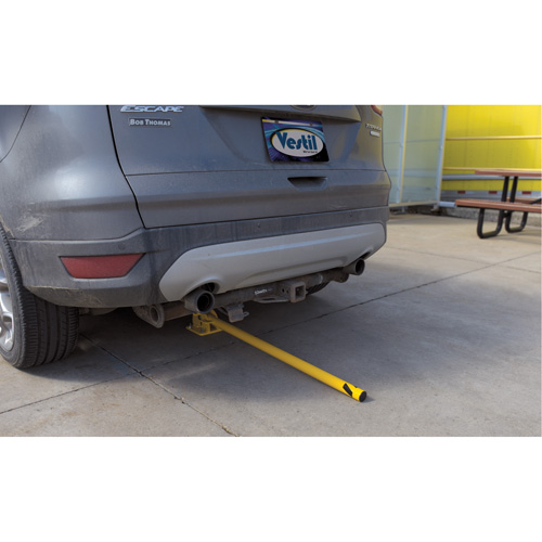 Fold-Down Bollards, Steel, 42" H x 1-3/4" W, Yellow Absolute Business Supply