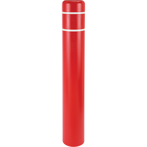 Capuchons en polyethylene pour borne de protection, 4-1/2" dia. x 64" l, Rouge Absolute Business Supply