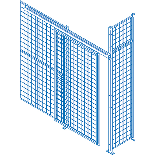 Composantes pour partitions & cloisons grillag&eacute;es - Portes coulissantes, 4' la x 8' h Absolute Business Supply