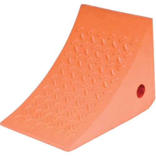 Wheel Chocks, Urethane, Orange, 8" W x 11" D x 8" H Absolute Business Supply