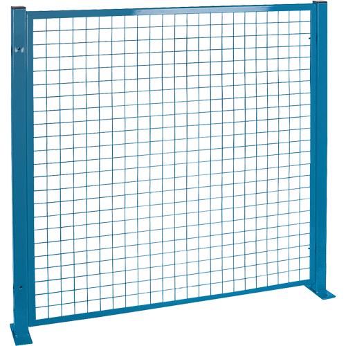 Perimeter Guards - Mesh Style, 4' H x 4' W, Blue Absolute Business Supply