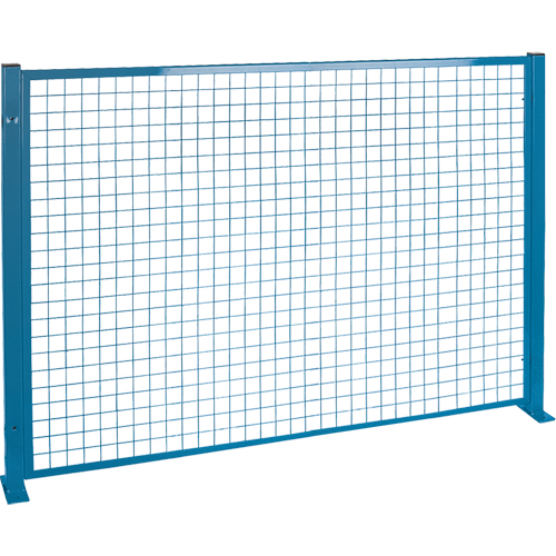 Perimeter Guards - Mesh Style, 4' H x 8' W, Blue Absolute Business Supply