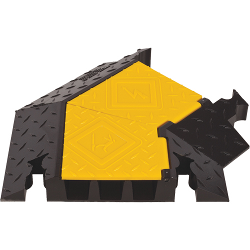 Yellow Jacket&reg; 3-Channel Heavy Duty Cable Protector - Right Turn Absolute Business Supply