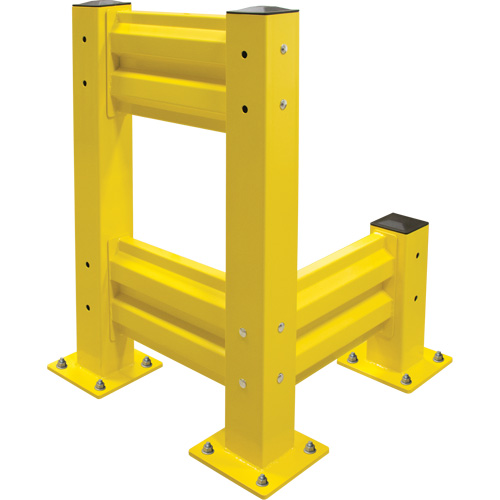Barri&egrave;re de s&eacute;curit&eacute; de qualit&eacute; industrielle, Acier, 19" lo x 12" h, Jaune s&eacute;curit&eacute; OSHA Absolute Business Supply