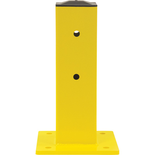 Single Guard Rail Post, Steel, 5" L x 17" H, Safety Yellow Absolute Business Supply