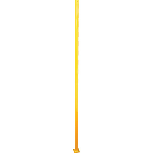 Poteau de protection p&eacute;rim&eacute;trique ajustable, 4" la x 96" h, Jaune Absolute Business Supply