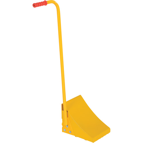 Cale de roue avec poign&eacute;e ergonomique, Acier, Jaune, 8" la x 10-3/4" p x 9-1/8" h Absolute Business Supply