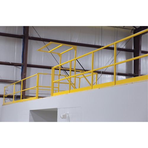Barri&egrave;re de s&eacute;curit&eacute; pour mezzanine, 68-1/2" lo x 42" ha, 80-1/16" &eacute;lev&eacute;e, Jaune Absolute Business Supply