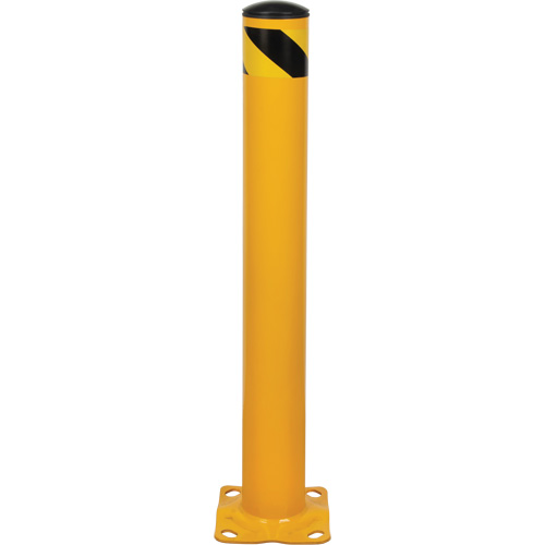 Bollard, Steel, 36" H x 4-1/2" W, Yellow Absolute Business Supply